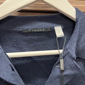 T Tahari Navy Blazer